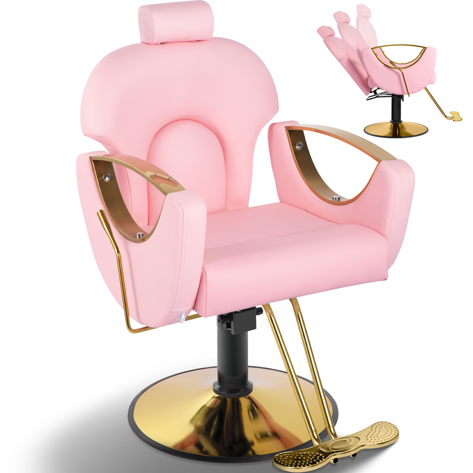 Heavy-Duty Hydraulic Salon Chair for Professional Hair Stylists