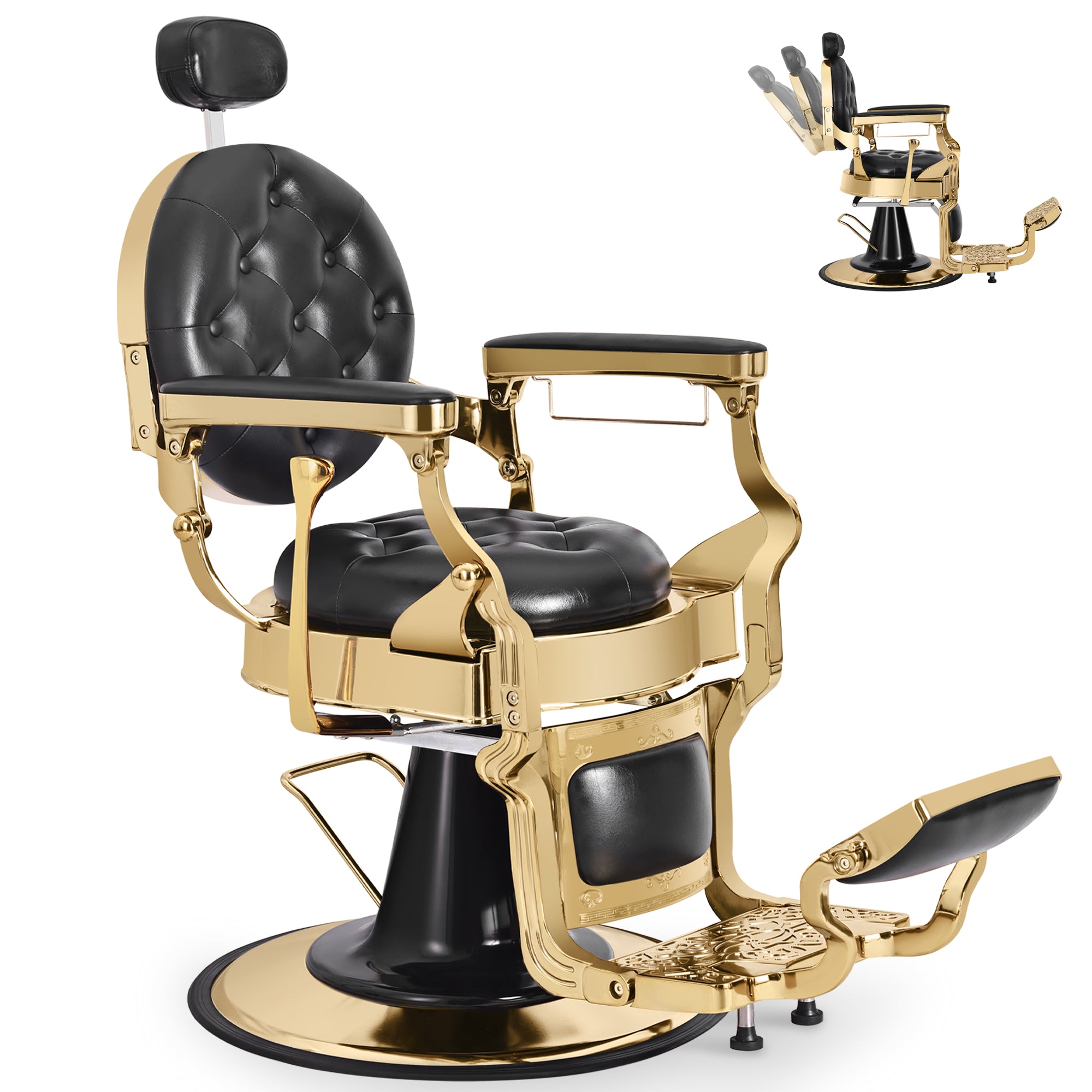 Barber Chairs for Barbershop, Heavy Duty Hydraulic Reclining Salon Chair for Hair Stylist