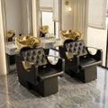 Shampoo Bowl Hair Washing Station, Wash Bowl, Ceramic Shampoo Bowl Station, Hair Salon Barbershop Equipment