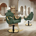 【Hicomony】Reclining Barber Chair | 360° Swivel Hydraulic Salon Chair for Hair Stylists