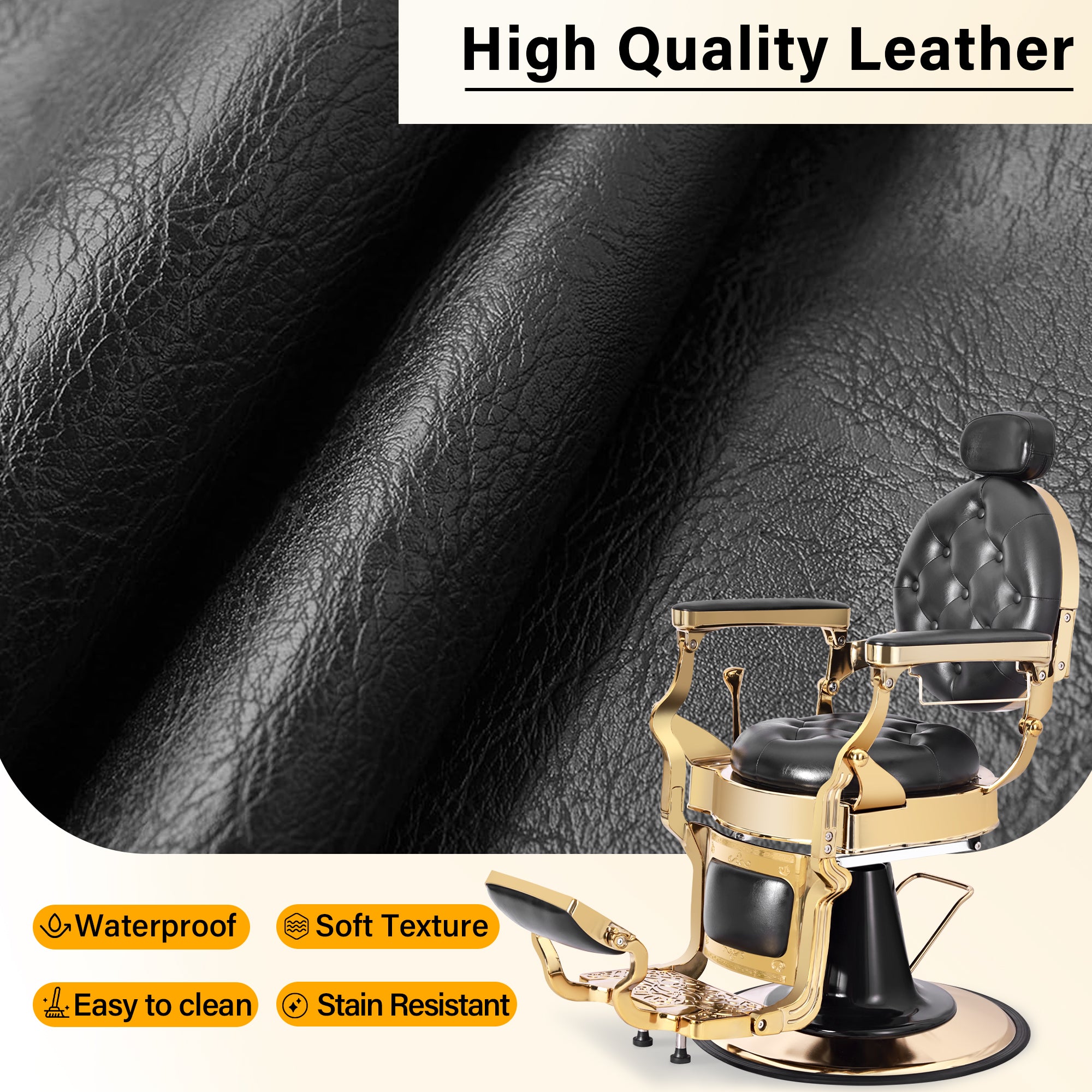 Barber Chairs for Barbershop, Heavy Duty Hydraulic Reclining Salon Chair for Hair Stylist