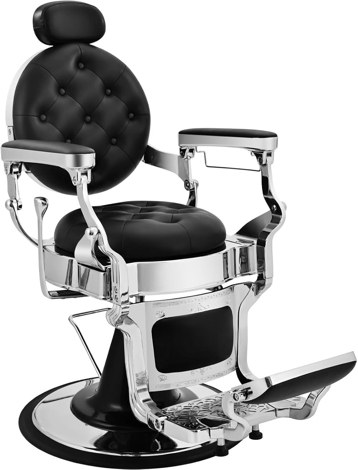 Heavy-Duty Hydraulic Barber Chair | 500LBS Reclining Salon Chair for Hair Stylist