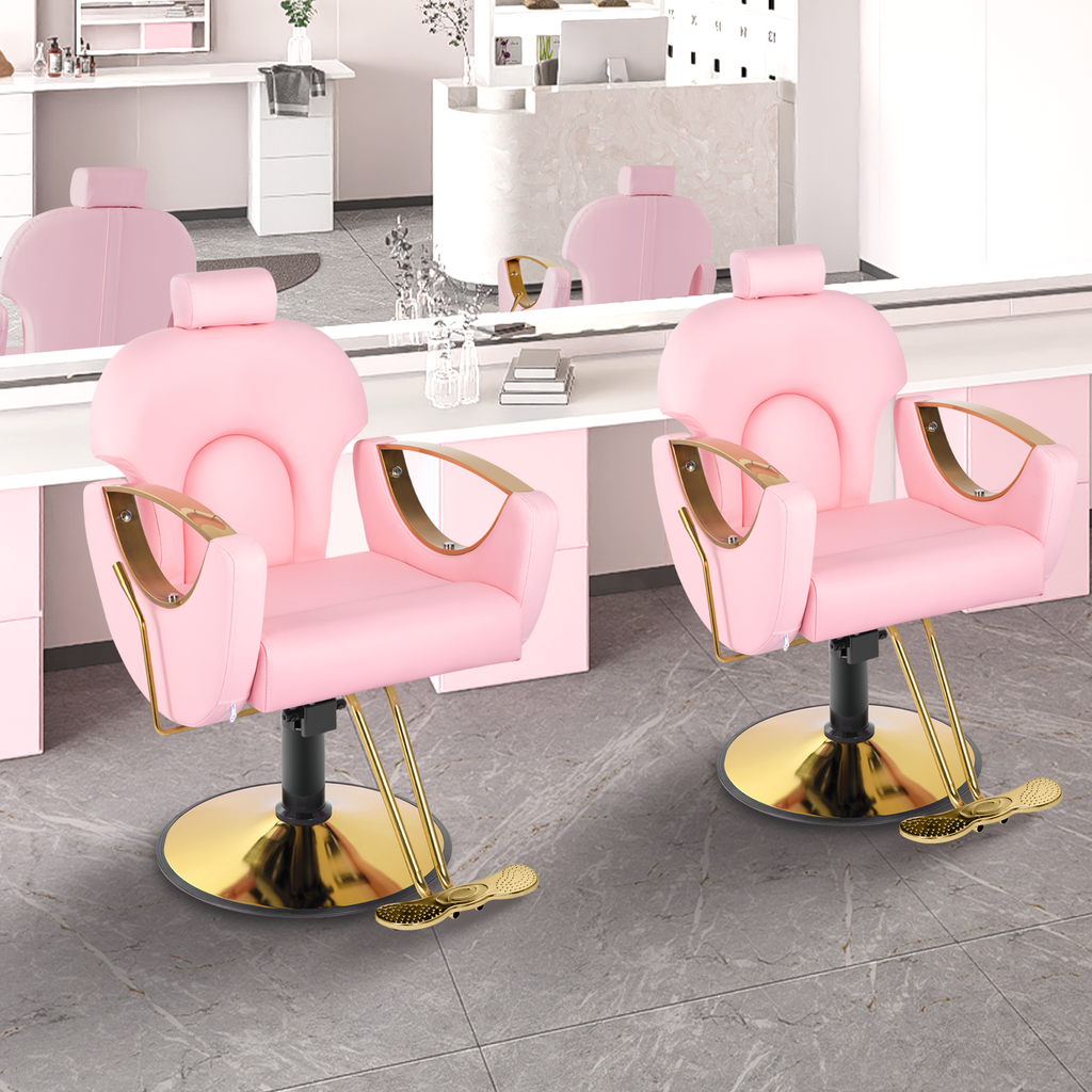 Heavy-Duty Hydraulic Salon Chair for Professional Hair Stylists