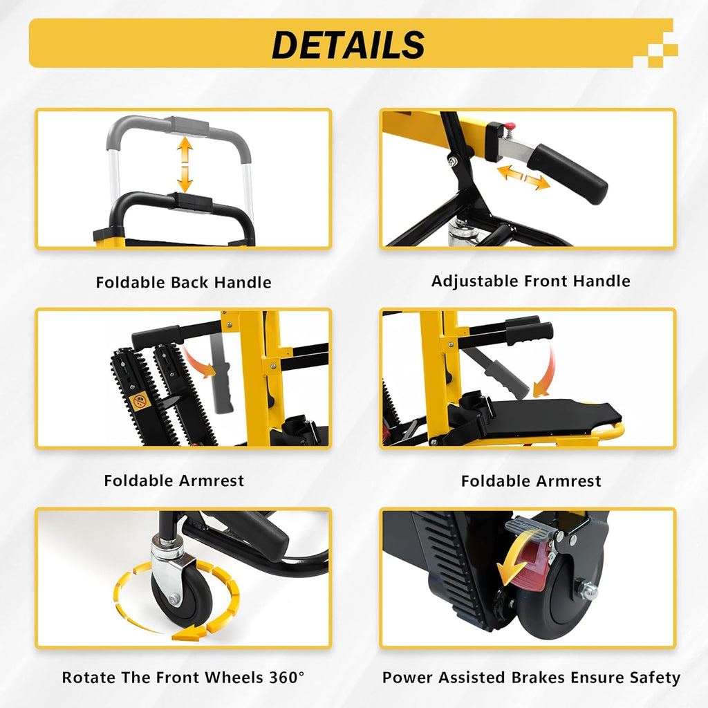 3-in-1 Electric Stair Climbing Chair | 480lb Capacity