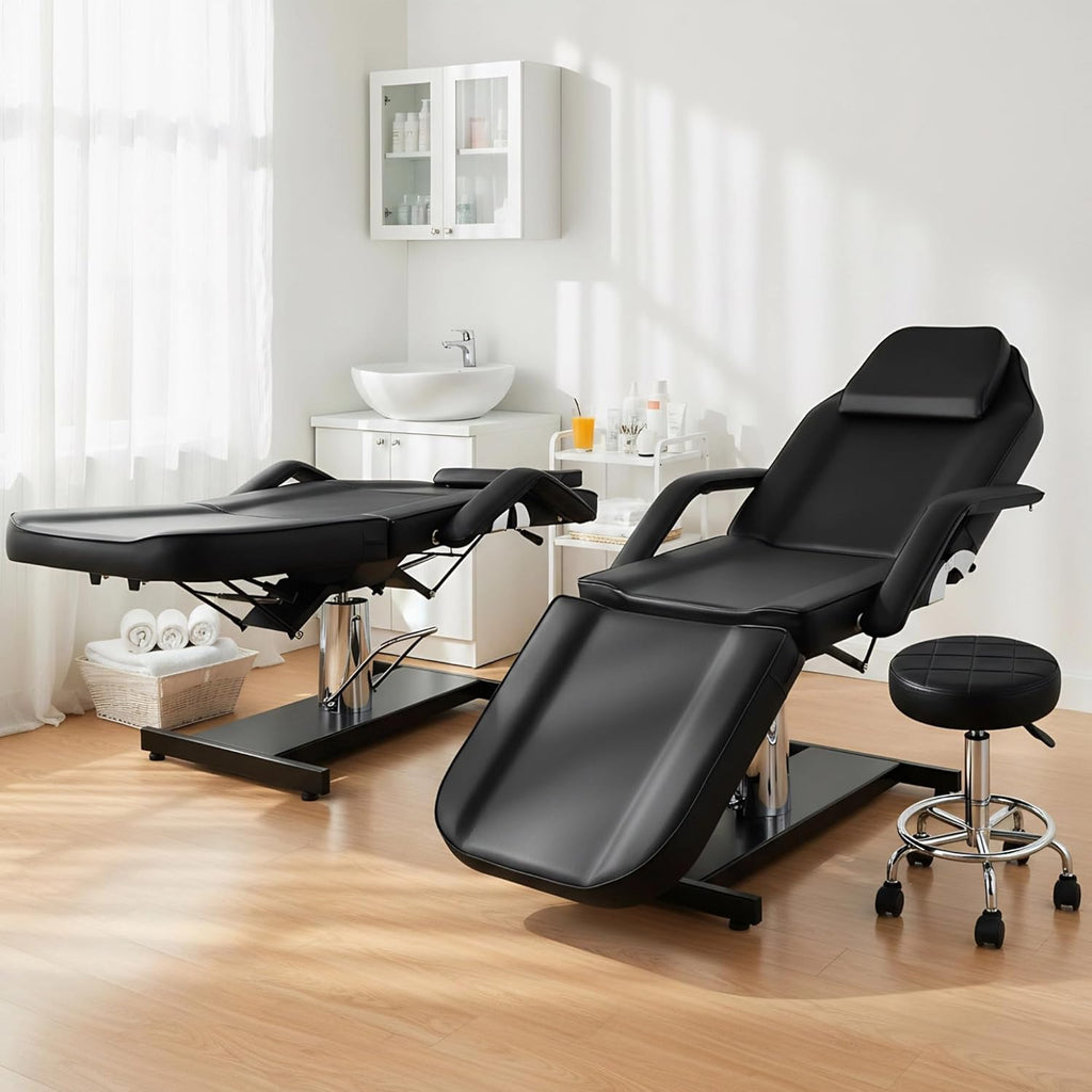 Hydraulic Tattoo Chair & Esthetician Bed with Stool