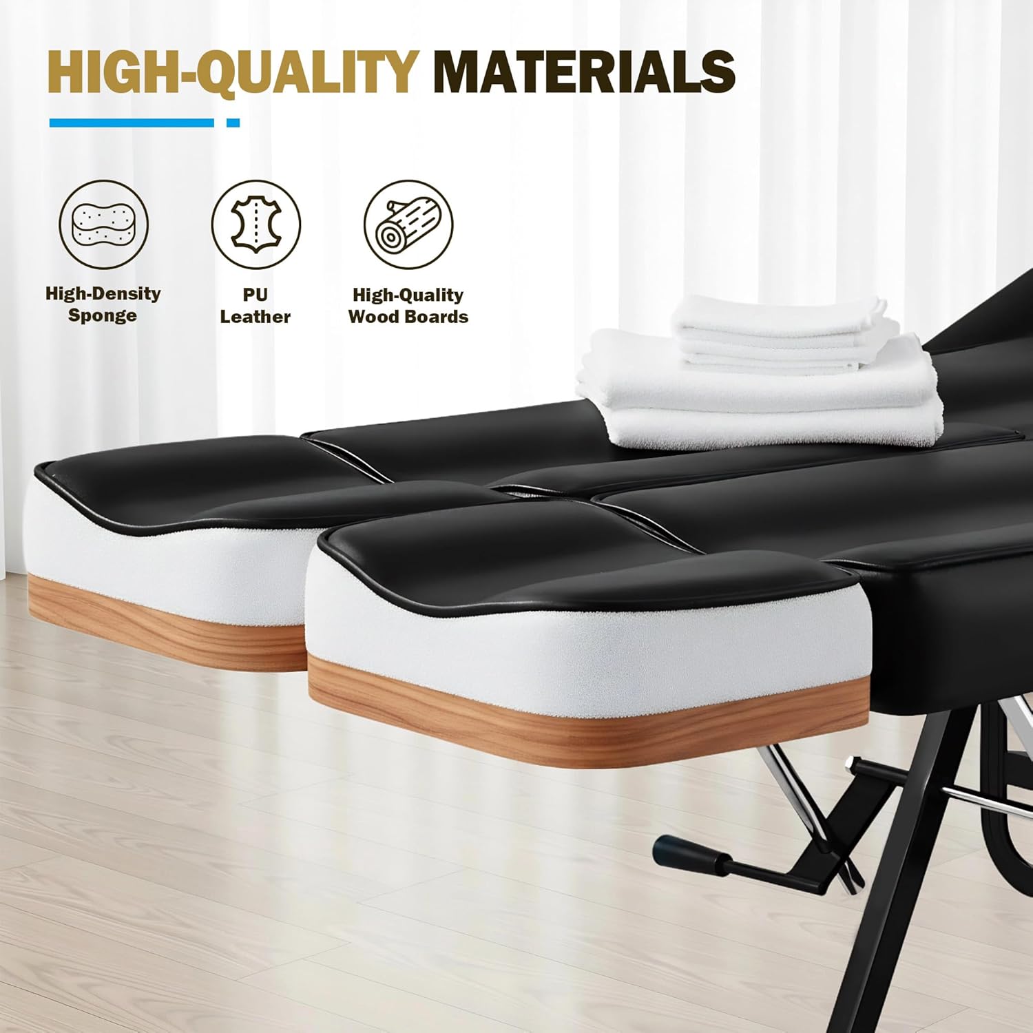 Tattoo Chair with Split Legs & Rolling Stool