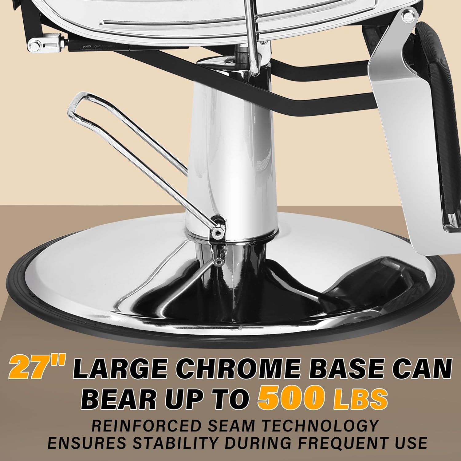 Professional Hydraulic Barber Chair | 500LBS Heavy-Duty Reclining Salon Chair