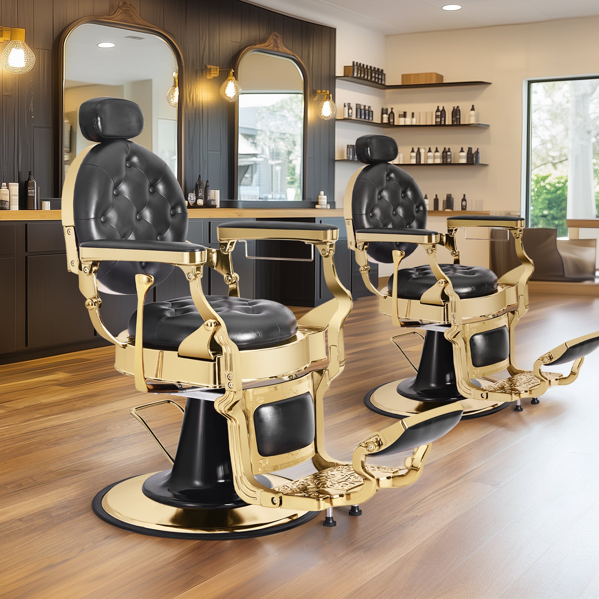 Heavy-Duty Hydraulic Barber Chair | 500LBS Reclining Salon Chair for Hair Stylist