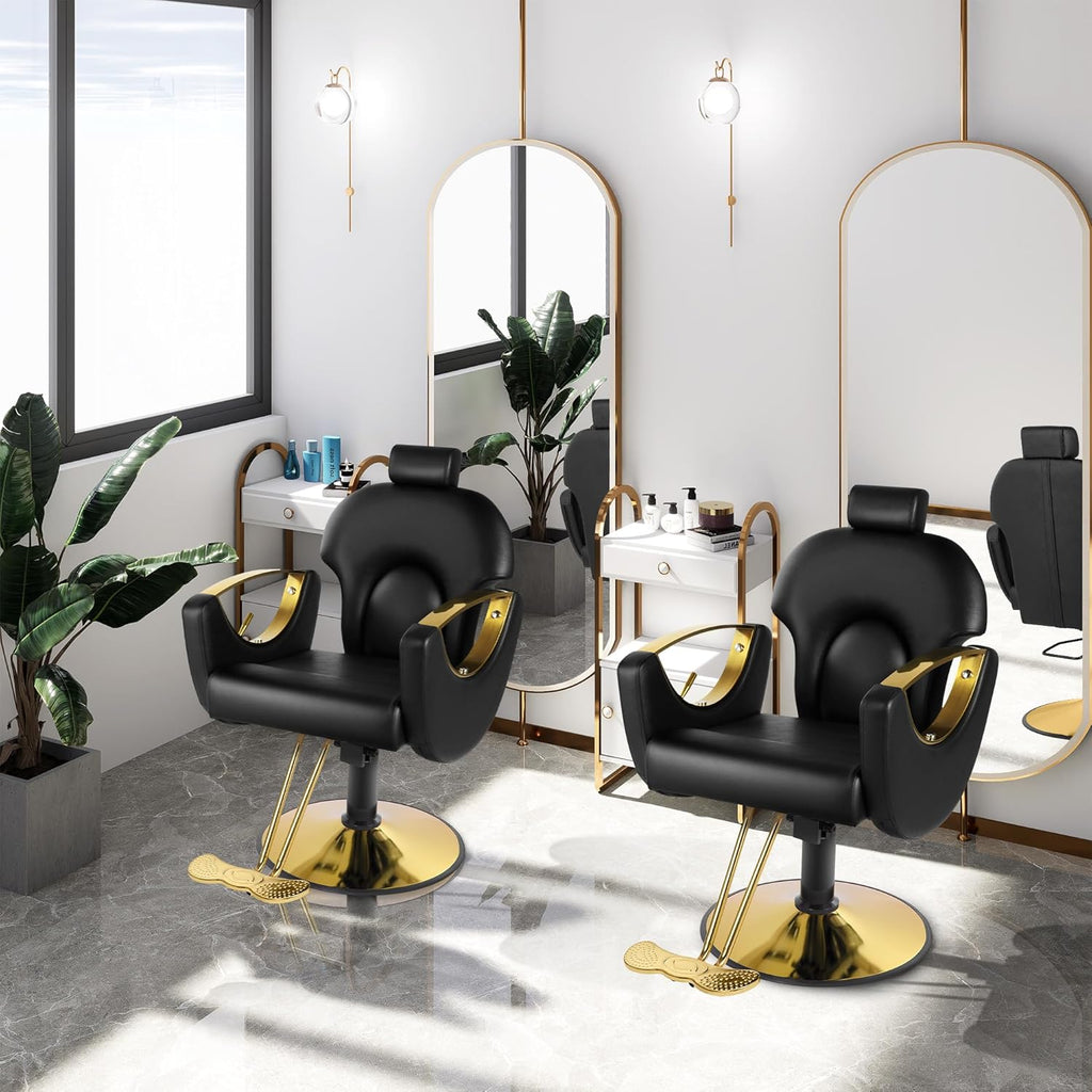 Reclining Salon Barber Chair for Hair Stylist
