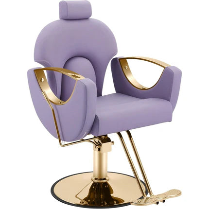 【Hicomony】Reclining Barber Chair | 360° Swivel Hydraulic Salon Chair for Hair Stylists