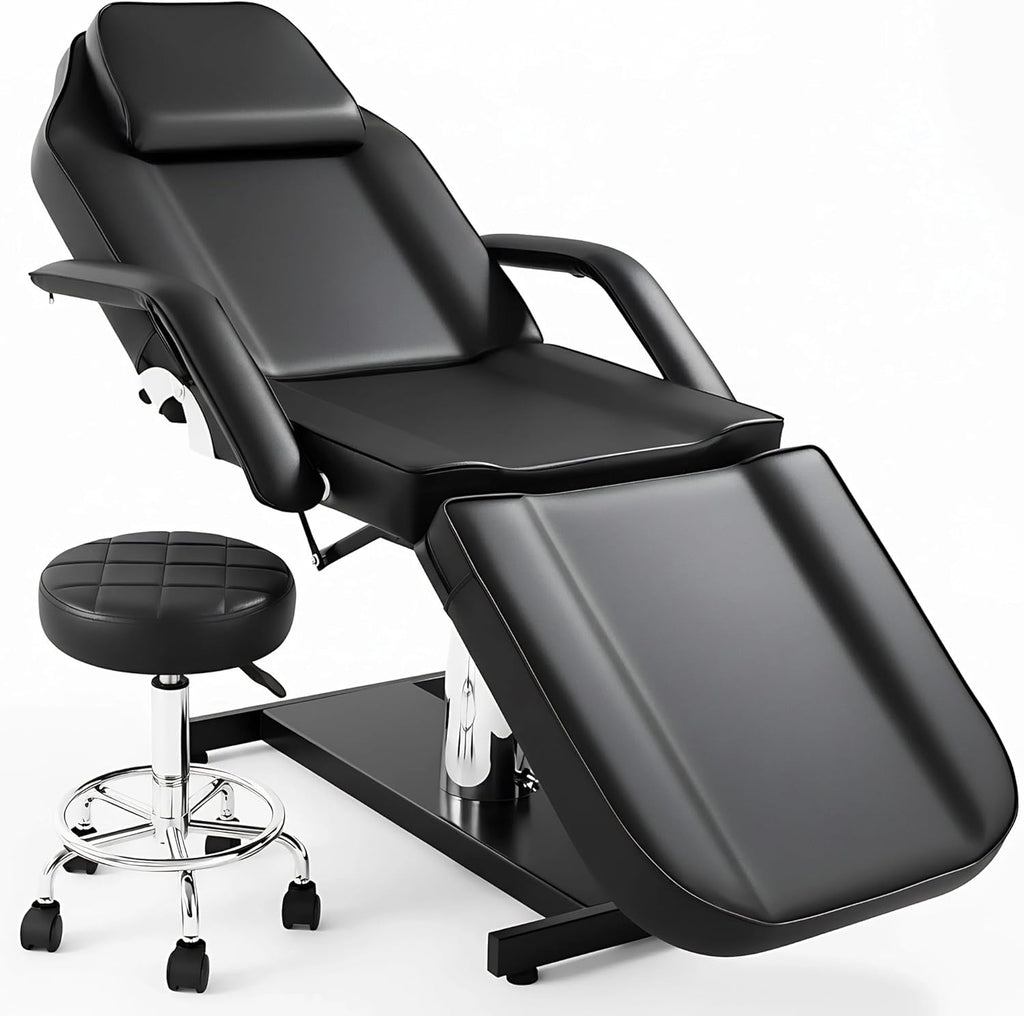 Hydraulic Tattoo Chair & Esthetician Bed with Stool