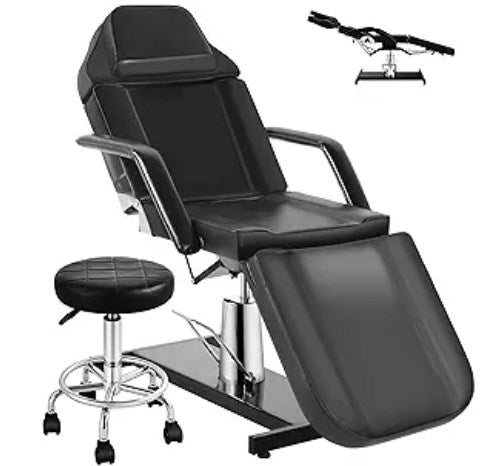 Hydraulic Tattoo Chair & Esthetician Bed with Stool